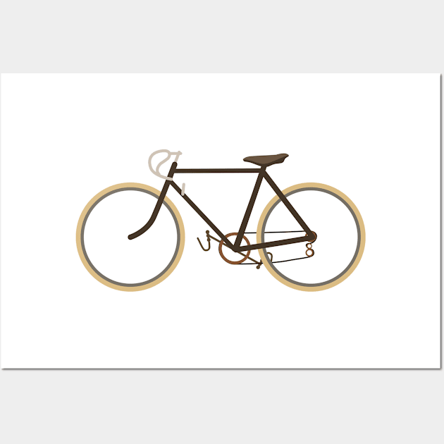 The Retro Vintage Old School Bicycle Wall Art by DutchTees